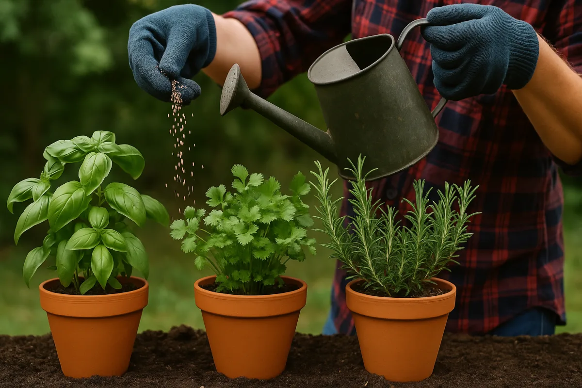 Concimare le aromatiche senza errori: la tecnica naturale che migliora il sapore