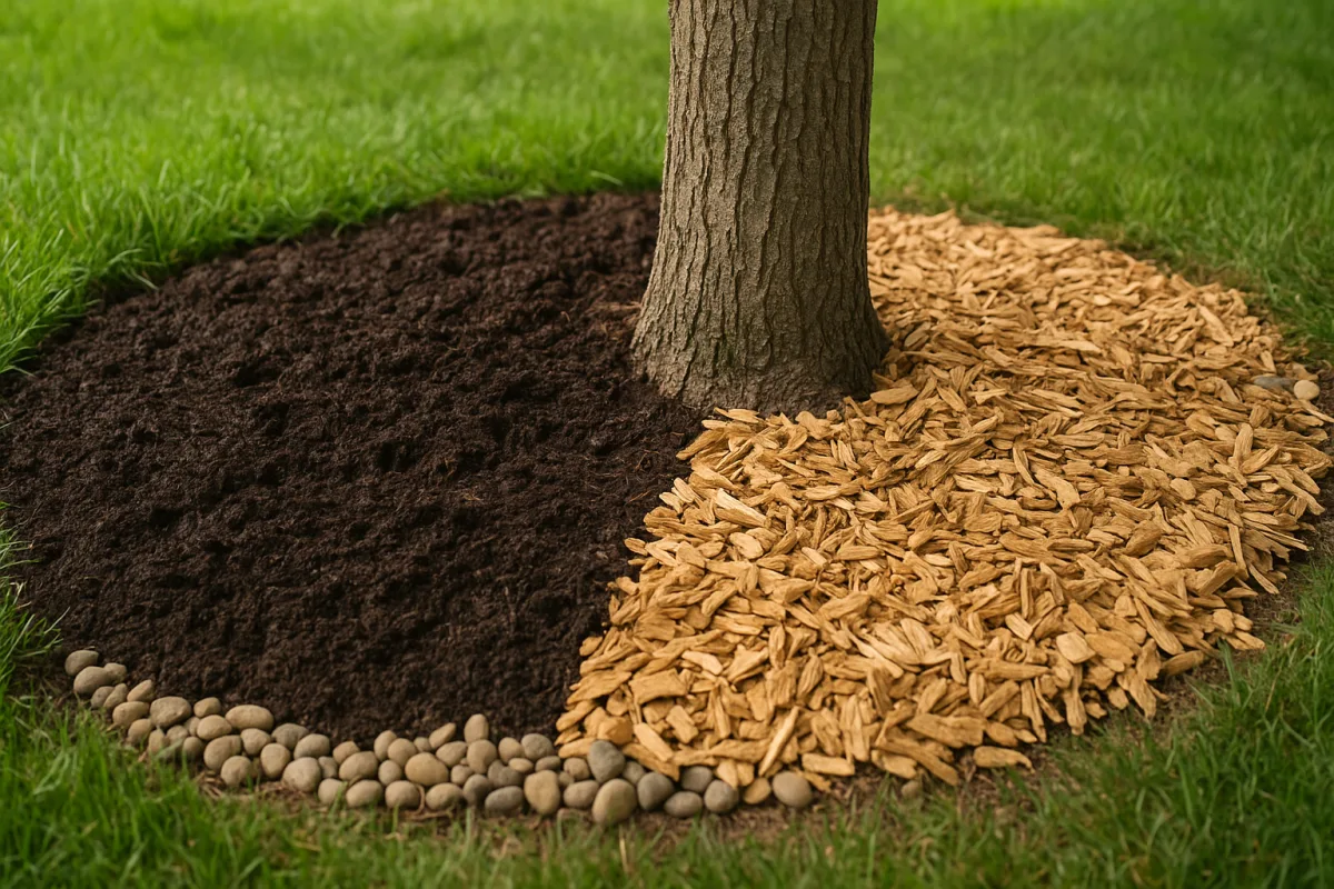 Come scegliere la pacciamatura sotto gli alberi: i materiali migliori per umidità e salute del suolo
