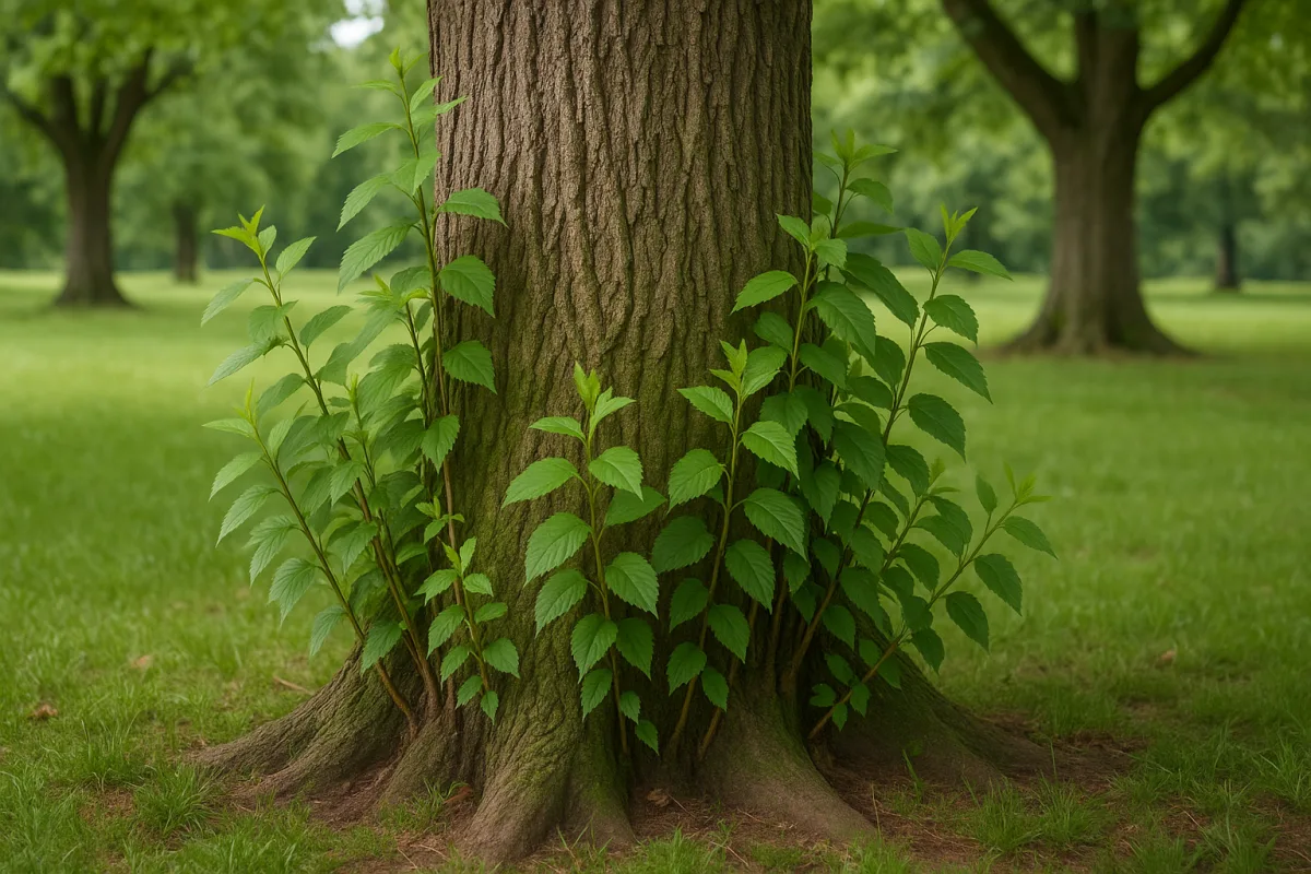 Cosa succede se non rimuovi i polloni alla base degli alberi? Un errore che può indebolirli negli anni