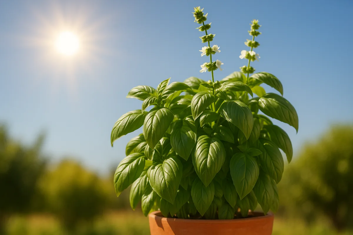 Basilico in canicola: come evitare che vada a fiore proprio quando serve di più