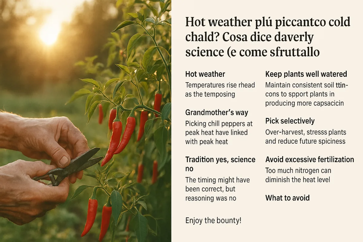 Peperoncini più piccanti col caldo? Cosa dice davvero la scienza (e come sfruttarlo)