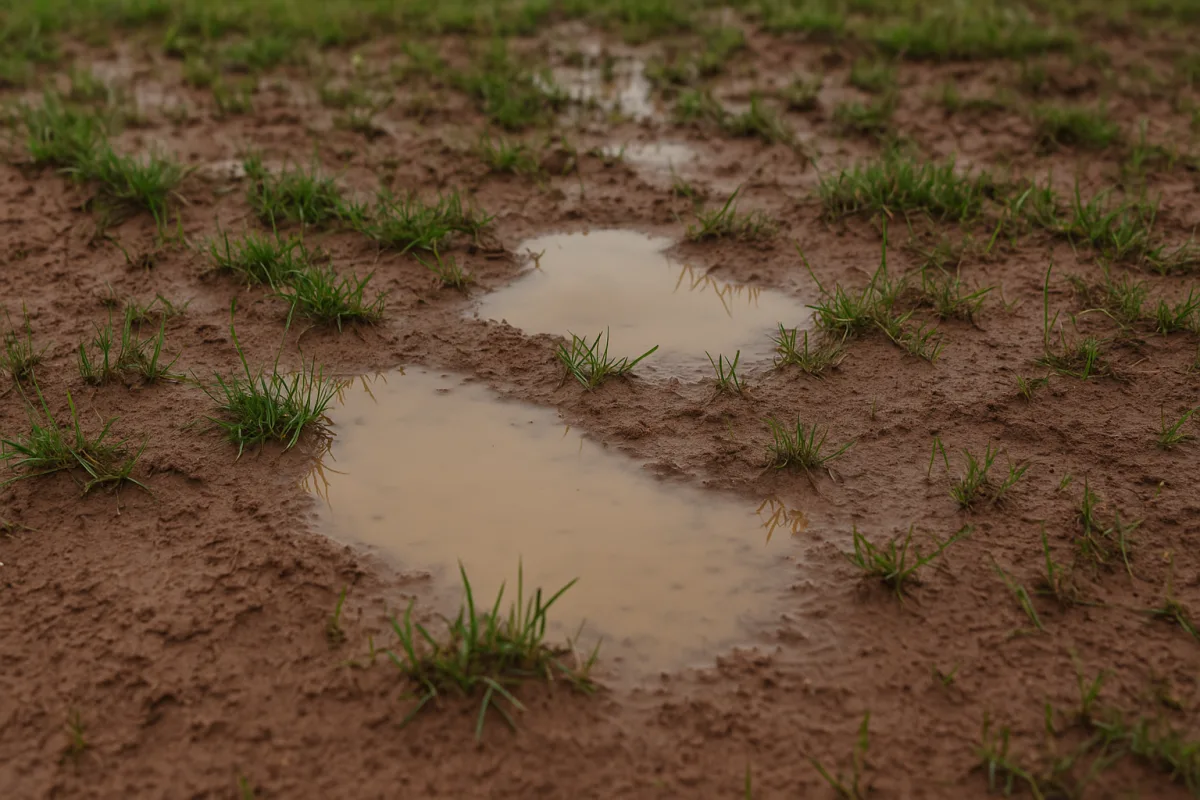 Terreno argilloso e ristagno idrico: come riconoscerlo prima di seminare il prato