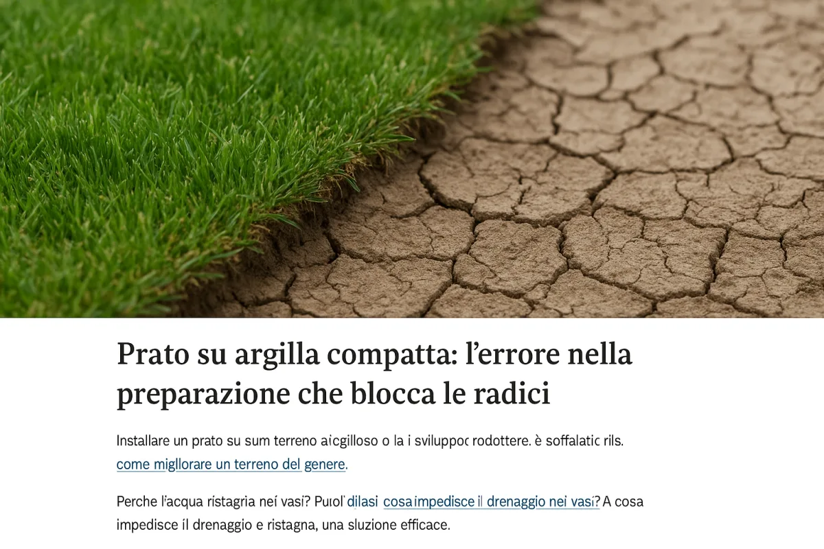 Prato su argilla compatta: l'errore nella preparazione che blocca le radici