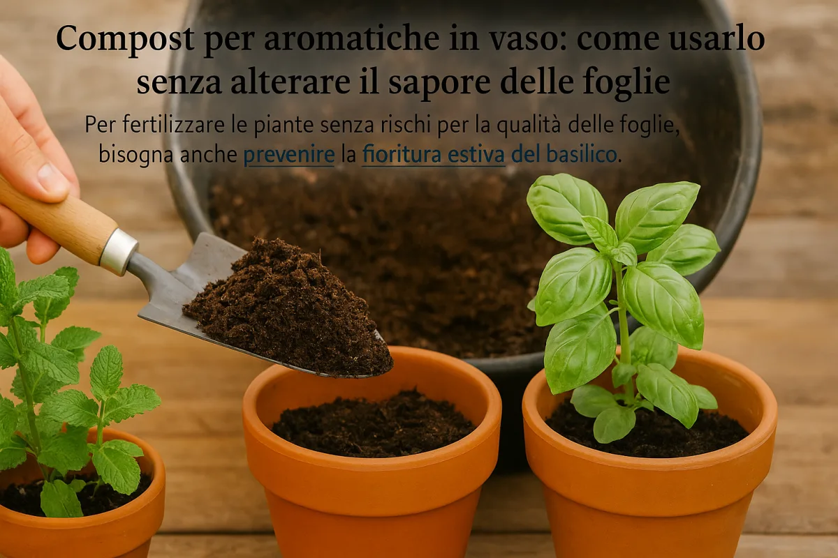 Compost per aromatiche in vaso: come usarlo senza alterare il sapore delle foglie