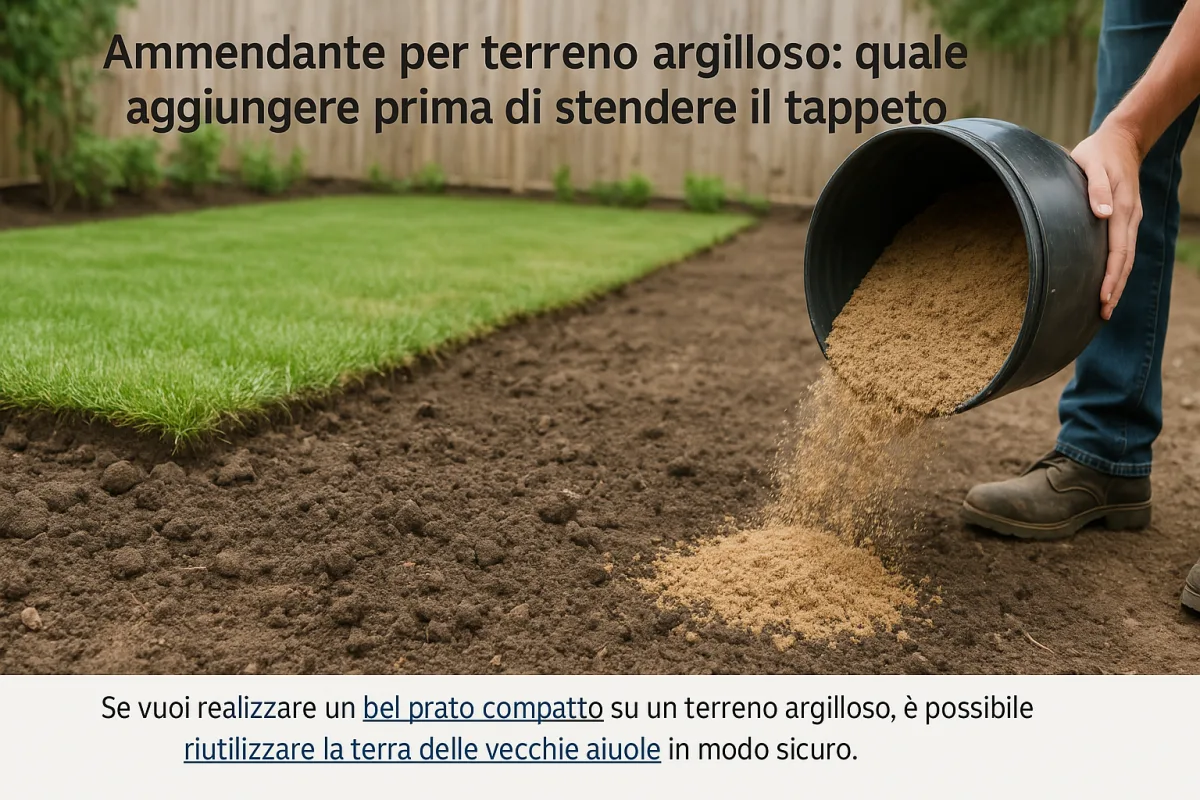 Ammendante per terreno argilloso: quale aggiungere prima di stendere il tappeto