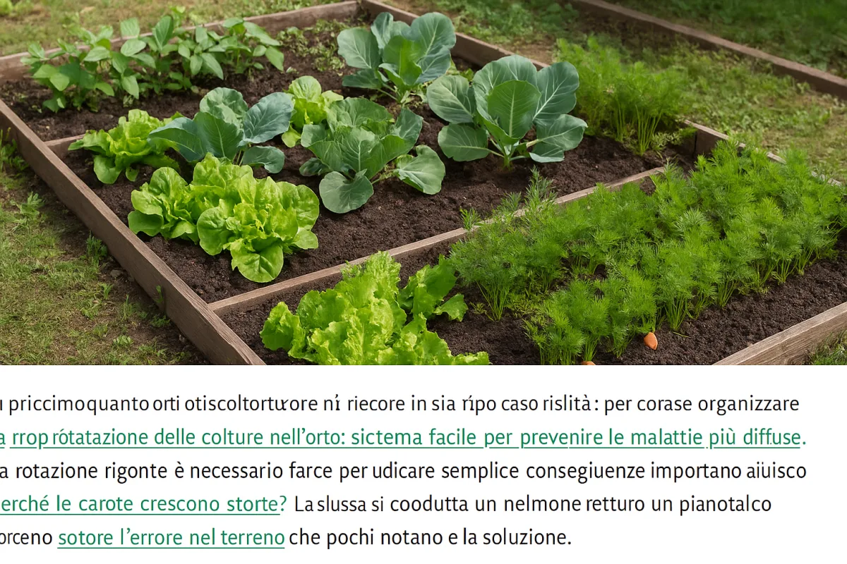 Orto piccolo e rotazione delle colture: come organizzarla anche in pochi metri quadri