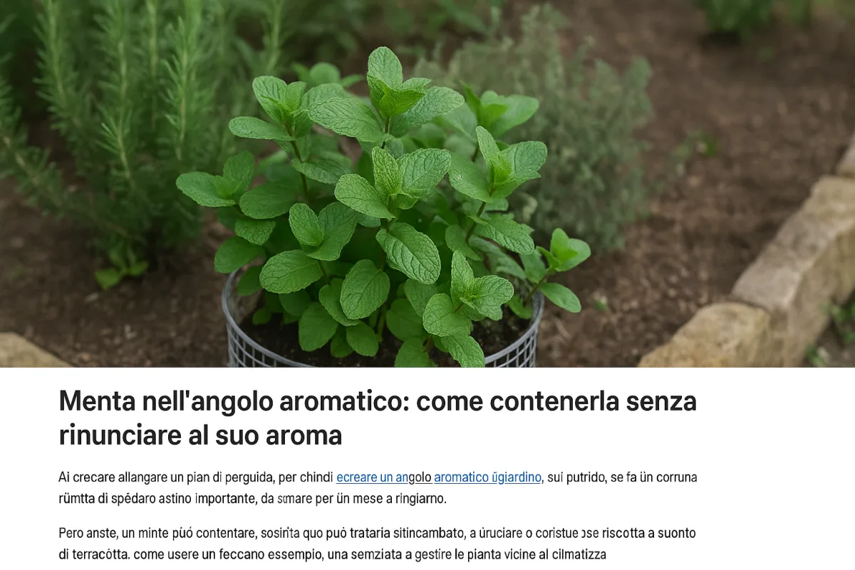 Menta nell'angolo aromatico: come contenerla senza rinunciare al suo aroma