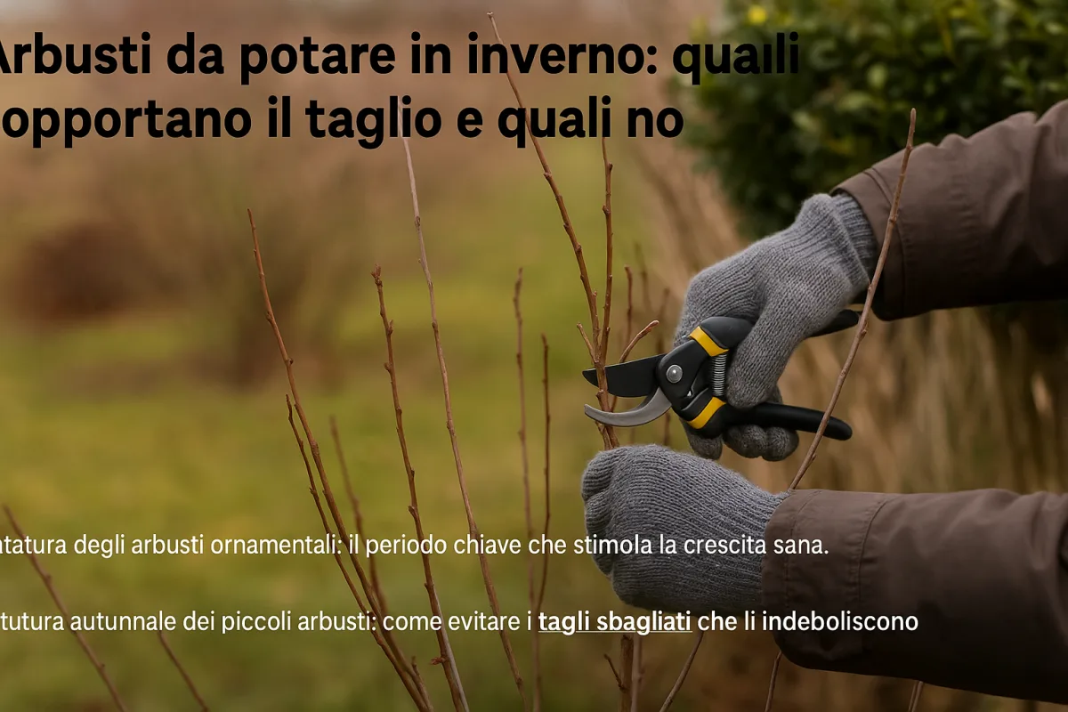 Arbusti da potare in inverno: quali sopportano il taglio e quali no