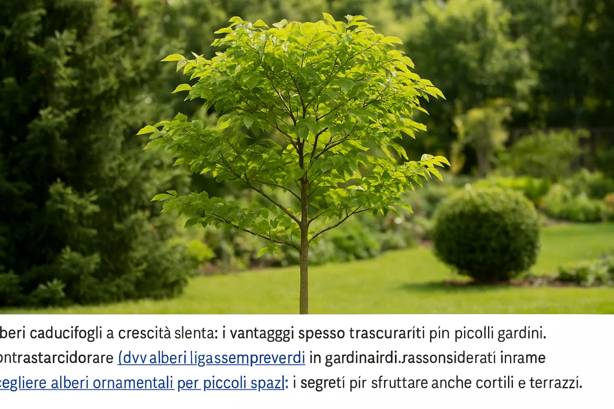 Alberi caducifogli a crescita lenta: i vantaggi spesso trascurati in piccoli giardini