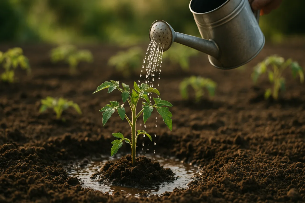 Quanta acqua dopo il trapianto dei pomodori: la frequenza che stabilizza la piantina