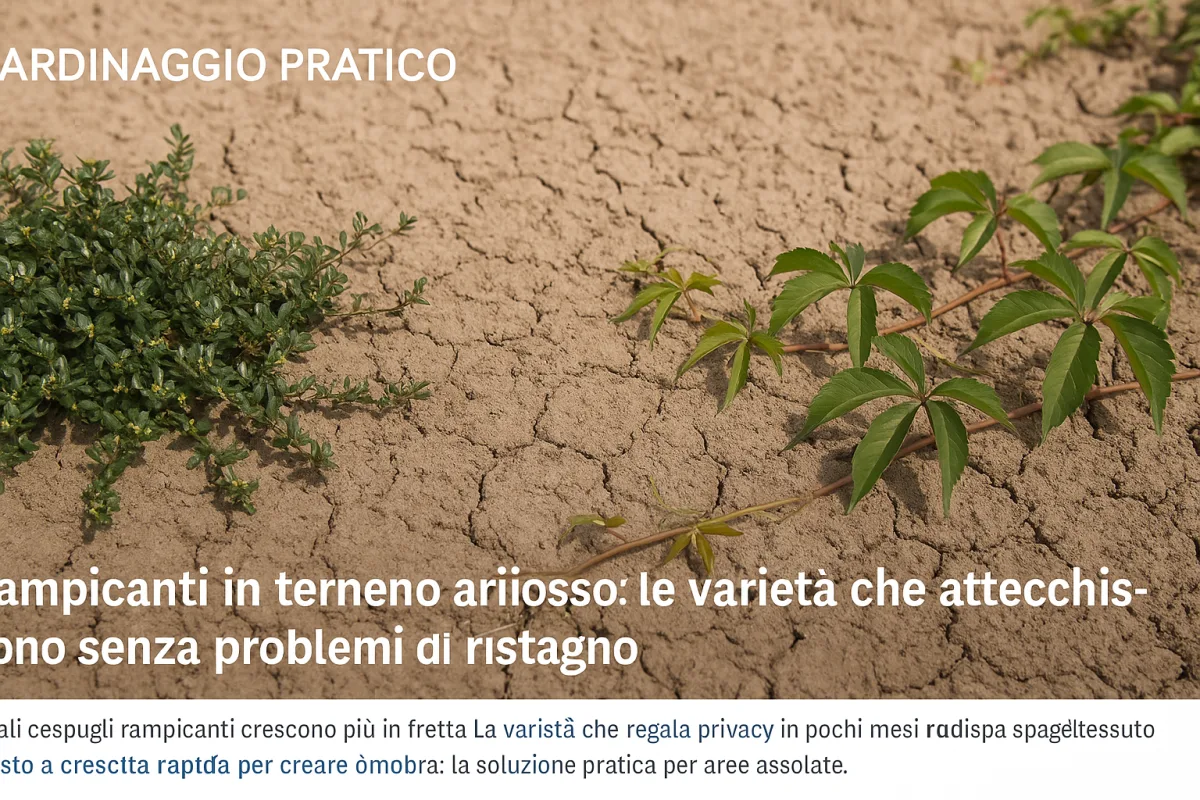 Rampicanti in terreno argilloso: le varietà che attecchiscono senza problemi di ristagno