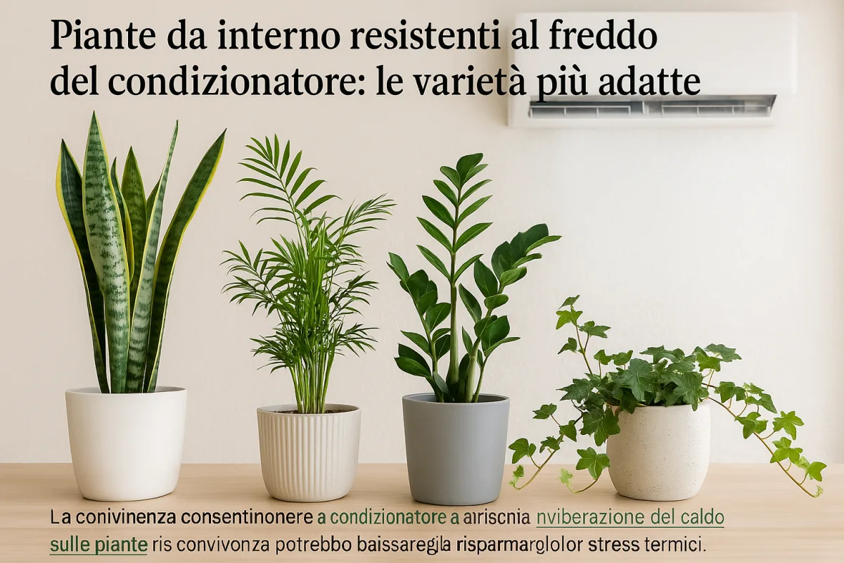Piante da interno resistenti al freddo del condizionatore: le varietà più adatte