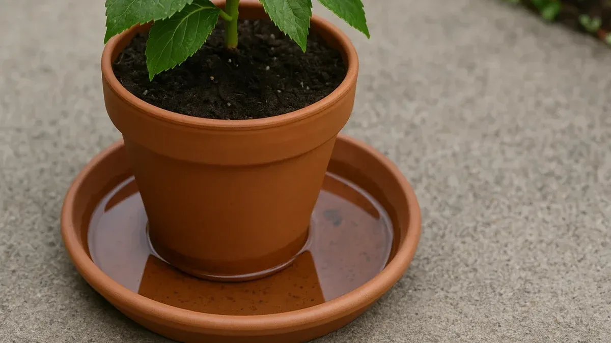 Sottovaso pieno dopo la pioggia: come gestire i vasi sul balcone