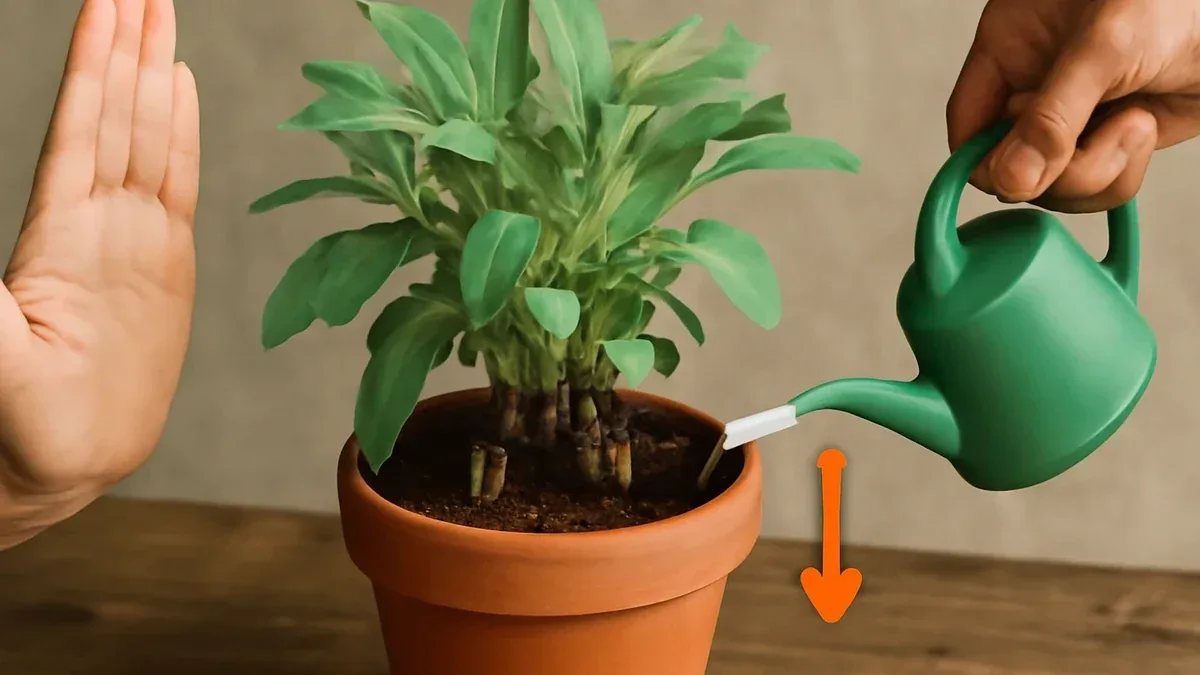 Salvia in vaso con foglie che anneriscono: come verificare il ristagno