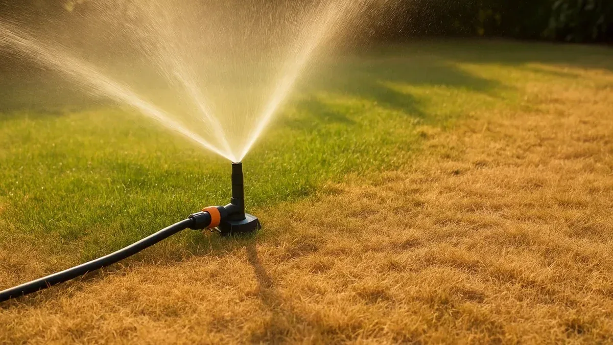 Prato con zone secche nonostante l’irrigazione: come controllare la copertura degli irrigatori