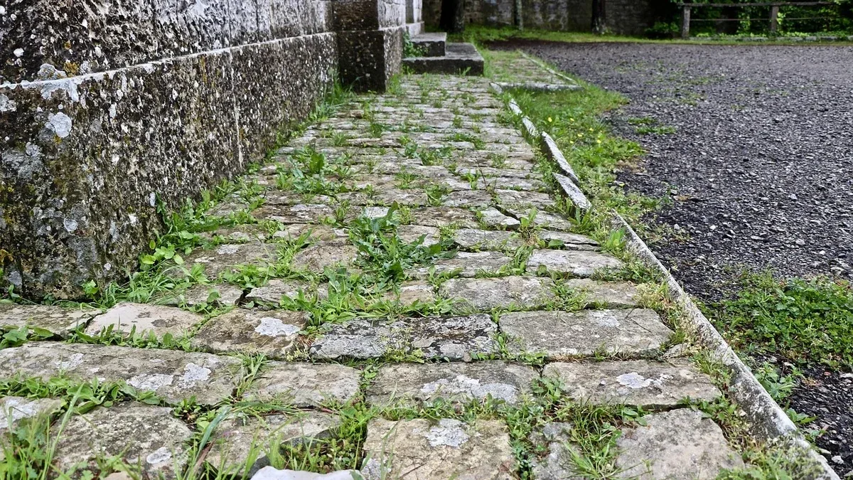 Prato vicino a un vialetto: come evitare che la terra finisca sul pavimento