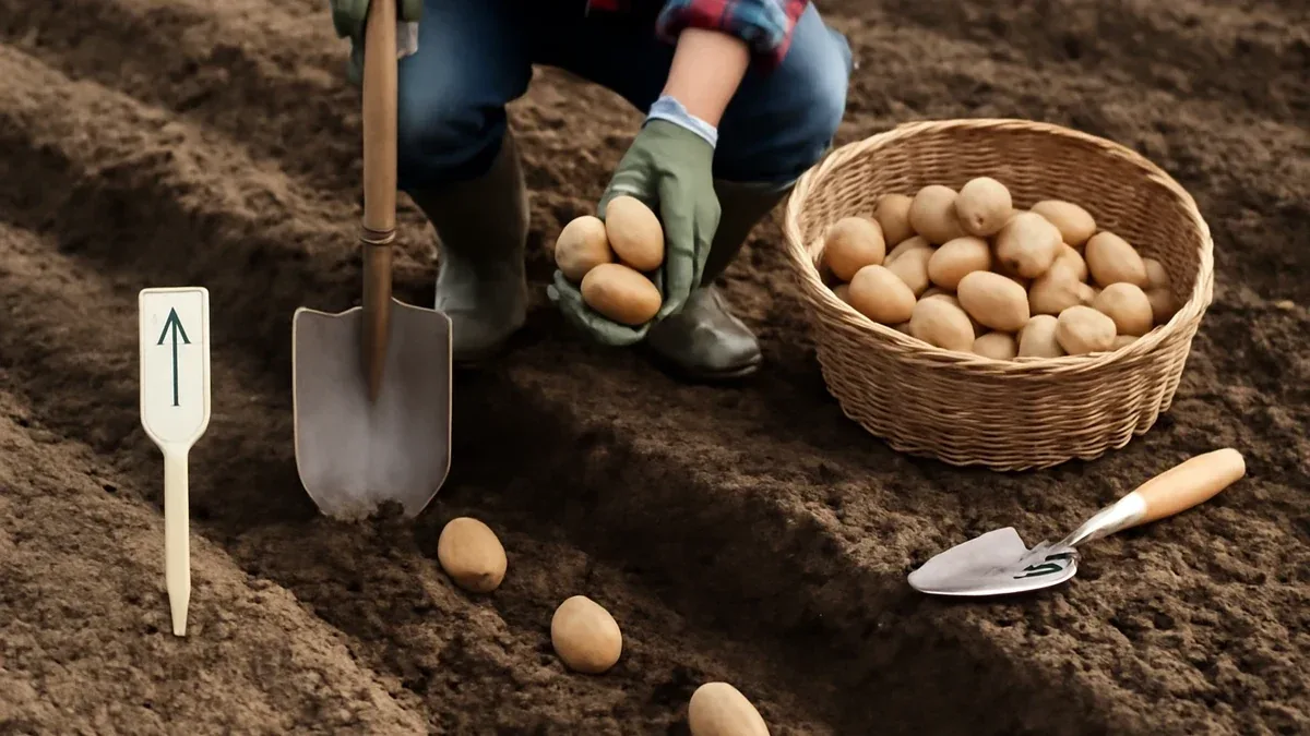 Patate da semina: come disporle nel solco prima di ricoprirle